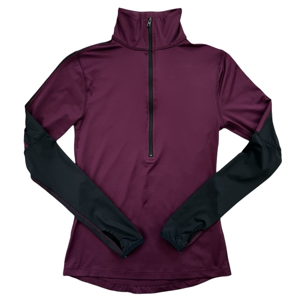 VS Pink, Dark Plum & Black, Athletic Half Zip Top, Size XS